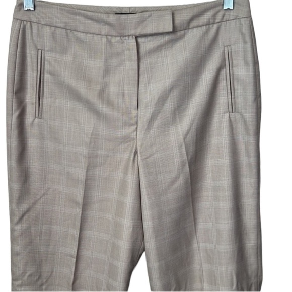 Larry Levine Classics Glen Check Plaid Cuffed Trouser Pants Size 10 - Picture 3 of 6